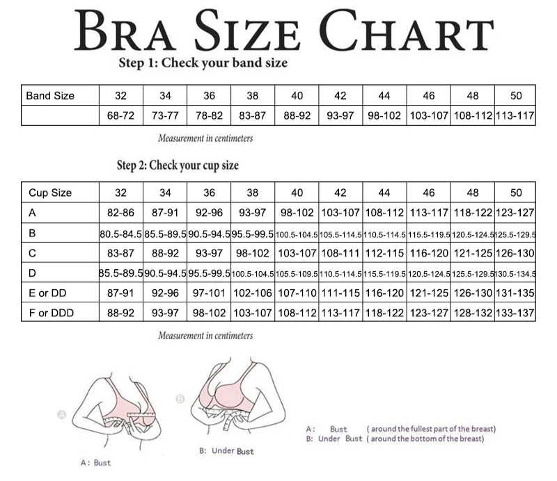 3Pcs/Set Front Closure Plus Size Bras