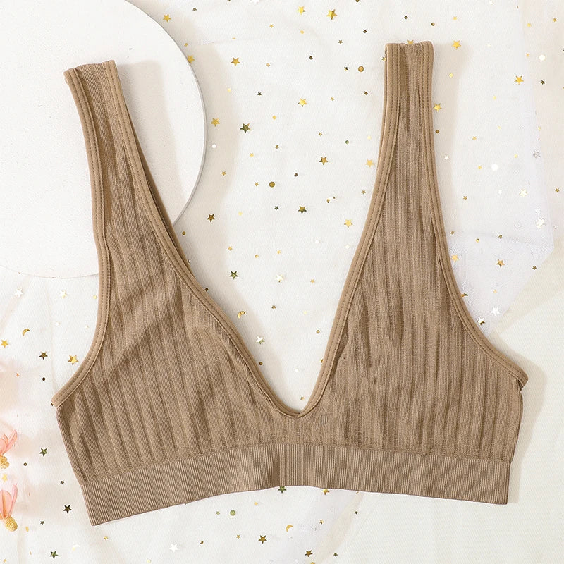 V-Neck Push-Up Seamless Bra