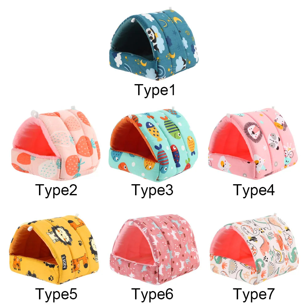 Winter Cartoon Animal Nest Bed