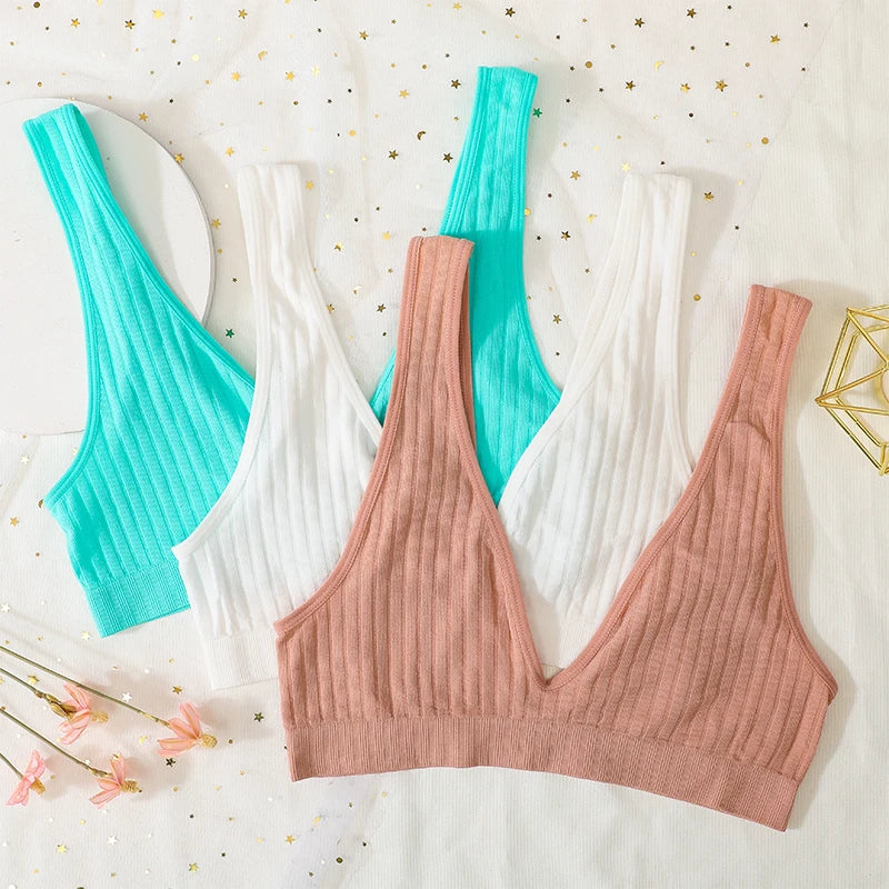 V-Neck Push-Up Seamless Bra