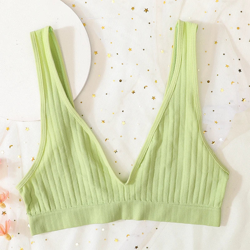 V-Neck Push-Up Seamless Bra