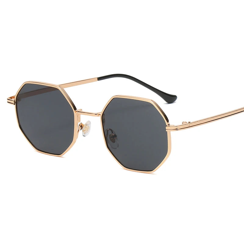 Vintage Polygon Metal Sunglasses