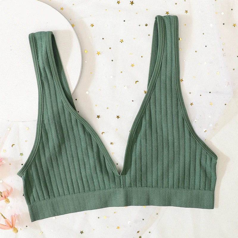 V-Neck Push-Up Seamless Bra
