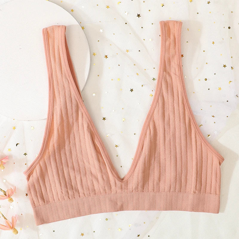V-Neck Push-Up Seamless Bra