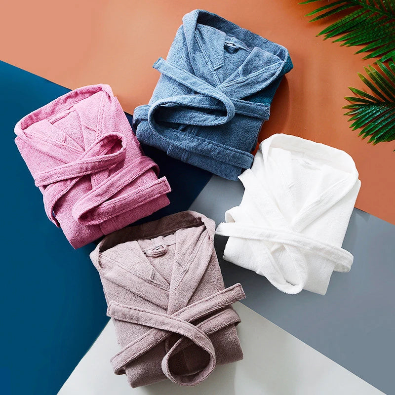 Autumn Winter Thick Pure Cotton Bathrobe