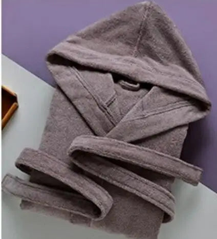 Autumn Winter Thick Pure Cotton Bathrobe