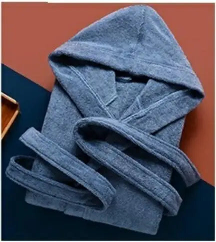 Autumn Winter Thick Pure Cotton Bathrobe