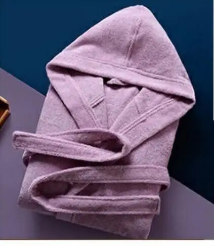 Autumn Winter Thick Pure Cotton Bathrobe