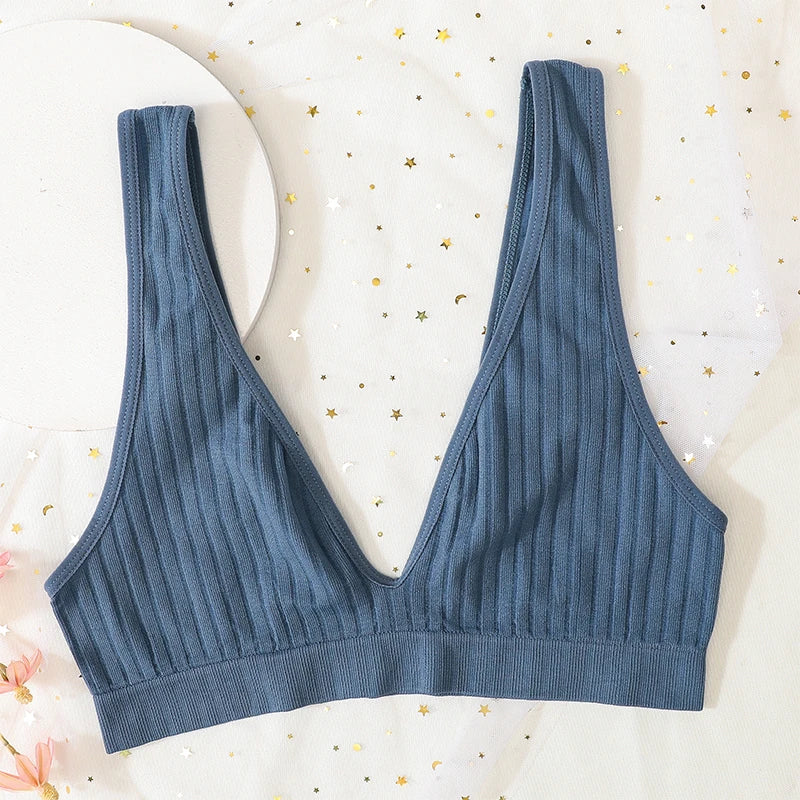 V-Neck Push-Up Seamless Bra