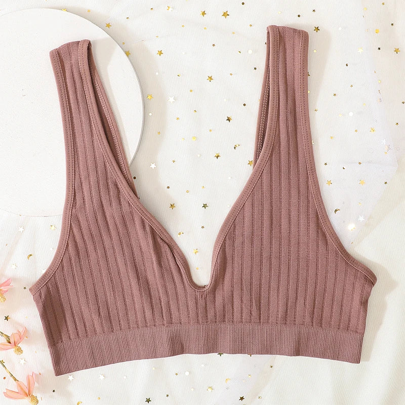 V-Neck Push-Up Seamless Bra