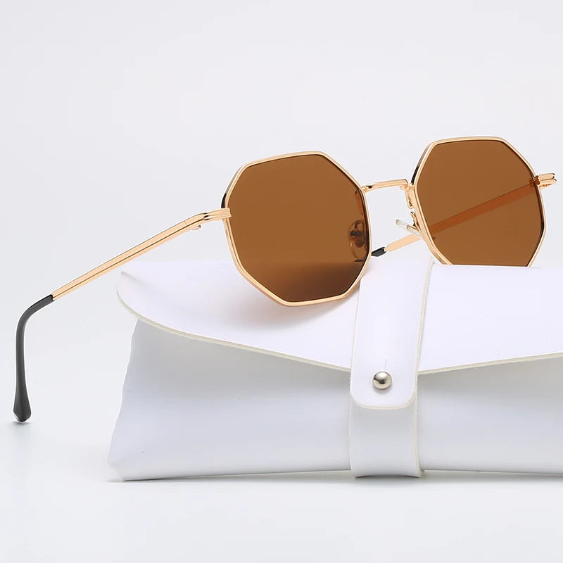 Vintage Polygon Metal Sunglasses