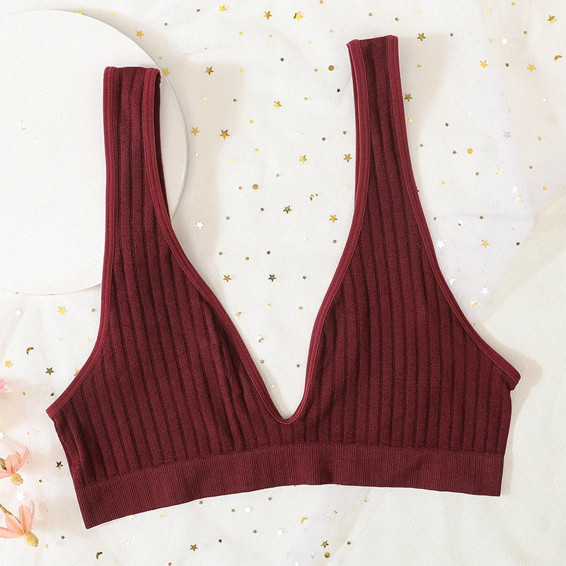 V-Neck Push-Up Seamless Bra