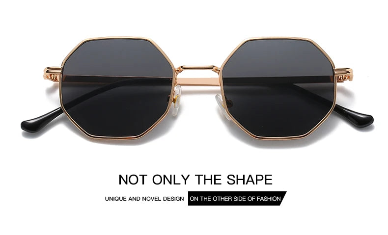 Vintage Polygon Metal Sunglasses