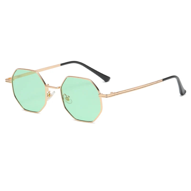 Vintage Polygon Metal Sunglasses