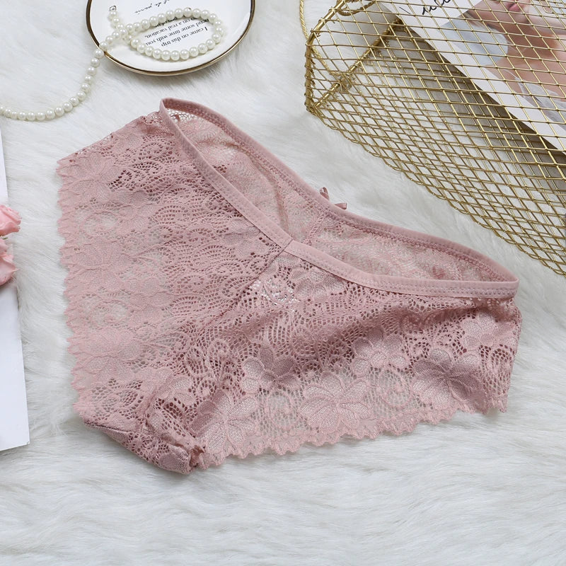 Sexy Lace Mid-Rise Panties