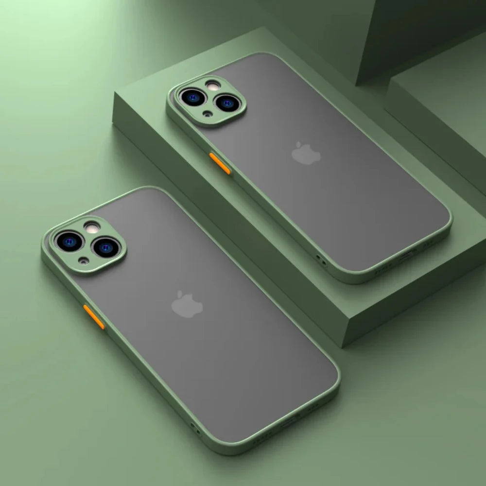 Shockproof Armor Matte Case for iPhone 16 / 15 / 14 Plus / 13 / 12 / 11 Pro Max