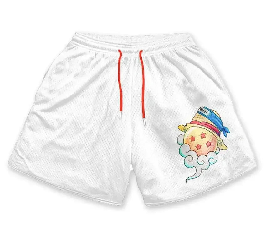 Anime 3D Print Mesh Shorts