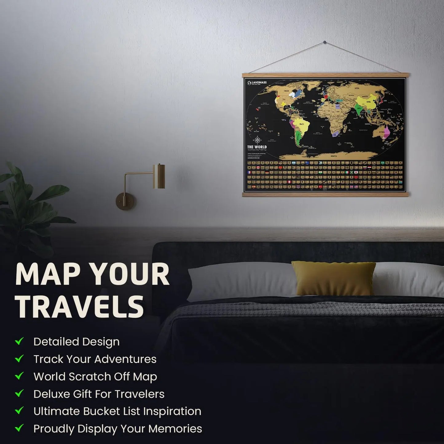 Deluxe Scratch-Off World Map