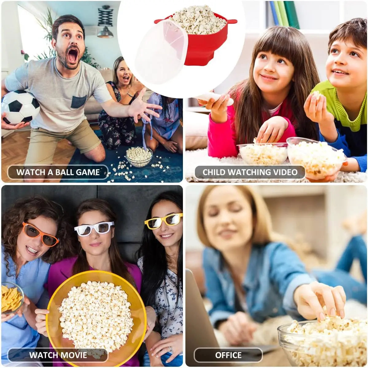 Silicone Microwave Popcorn Bowl