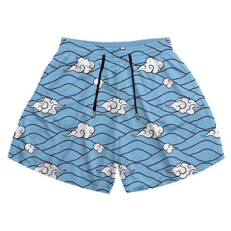 Anime 3D Print Mesh Shorts