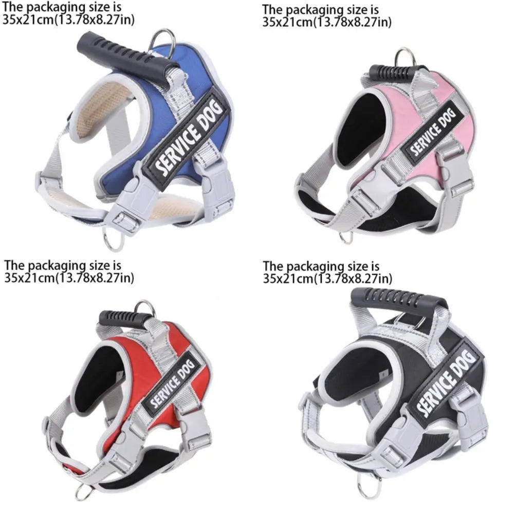 Adjustable Dog Harness & Reflective Leash Se