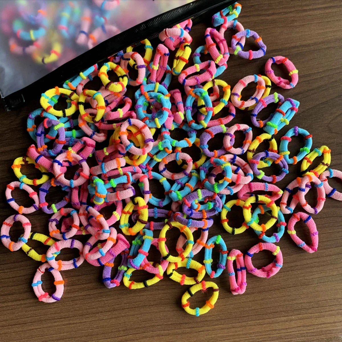 50/100PCS Colorful Nylon Hair Bands for Kids