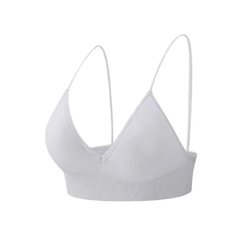 V-Neck Seamless Triangle Cup Bra Camisole
