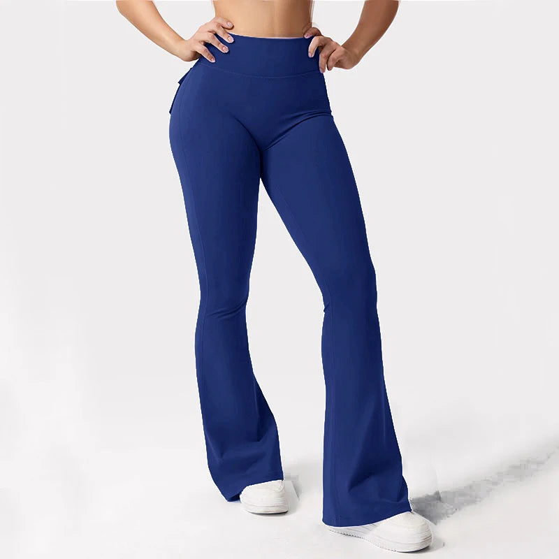2025 New Arrival – Women’s Wide-Leg High-Stretch Yoga Leggings with Pockets