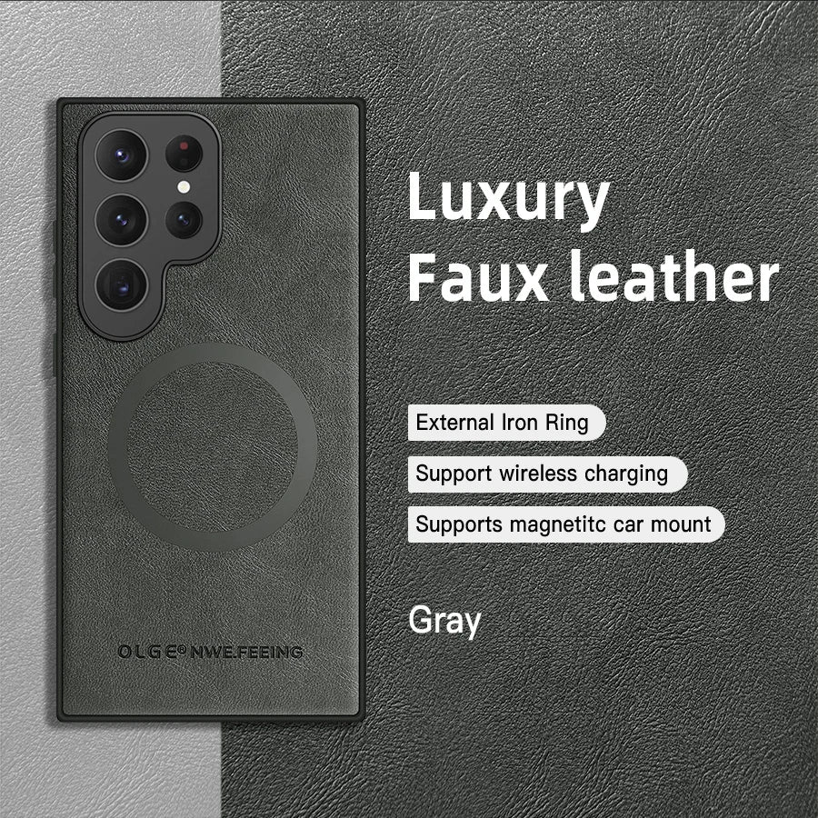 Luxury Leather Silicone Case for Samsung Galaxy S24/S23/S22