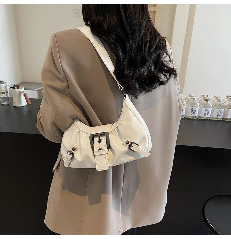 Y2K Retro Pleated Hobo Shoulder Bag for Women