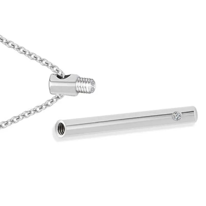 Stainless Steel Pet Memorial Cylinder Pendant