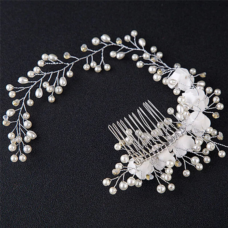 Pearl Flower Wedding Hair Comb – Elegant Bridal Accessory