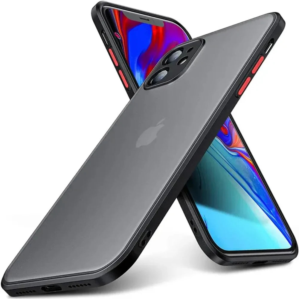 Shockproof Armor Matte Case for iPhone 16 / 15 / 14 Plus / 13 / 12 / 11 Pro Max