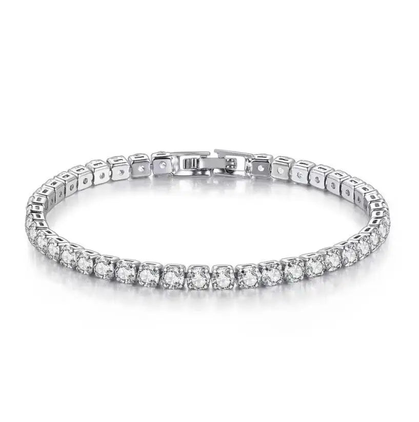Solid 18K/14K Gold Moissanite Tennis Bracelet for Women