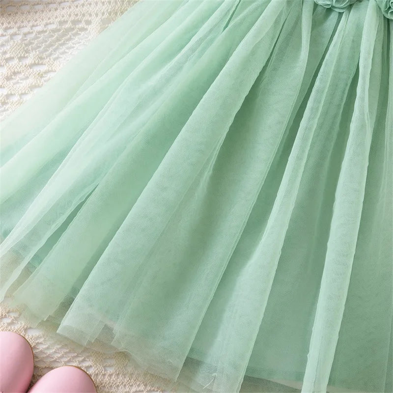 Backless Sleeveless Princess Dress with Pearls