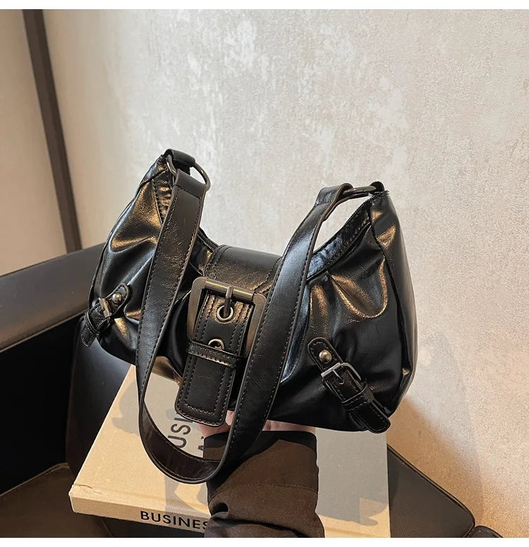Y2K Retro Pleated Hobo Shoulder Bag for Women