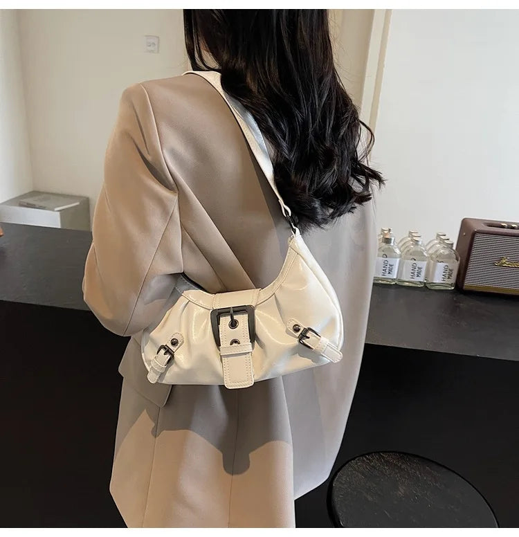 Y2K Retro Pleated Hobo Shoulder Bag for Women