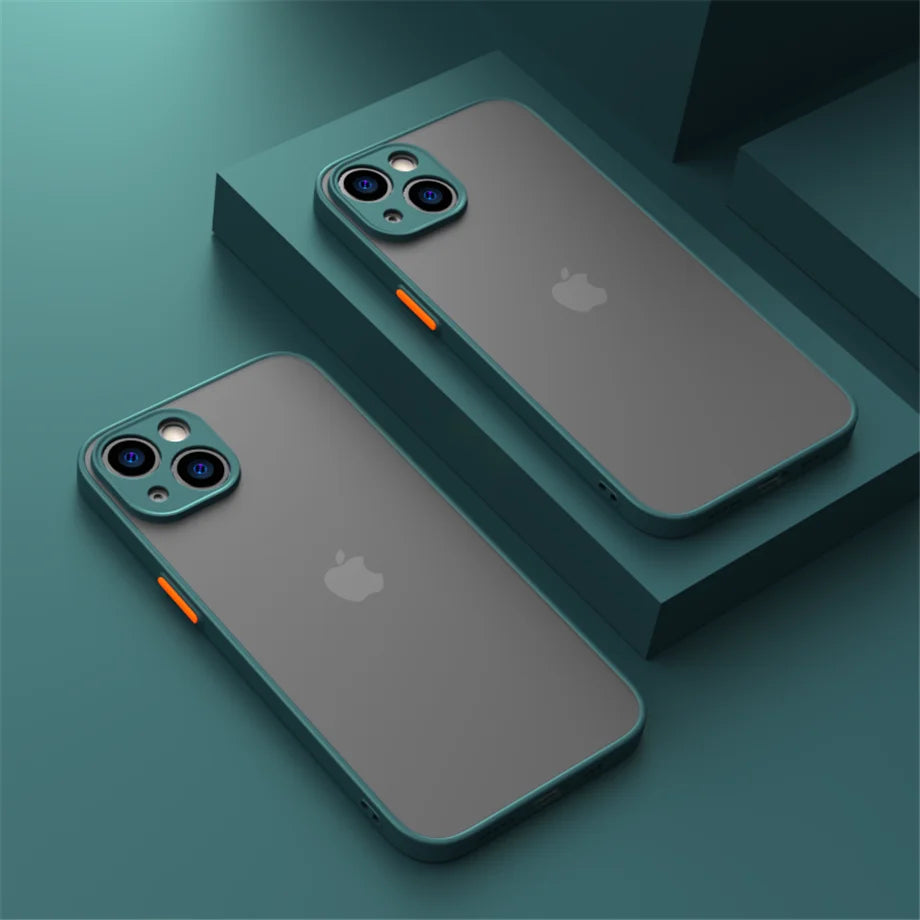 Shockproof Armor Matte Case for iPhone 16 / 15 / 14 Plus / 13 / 12 / 11 Pro Max