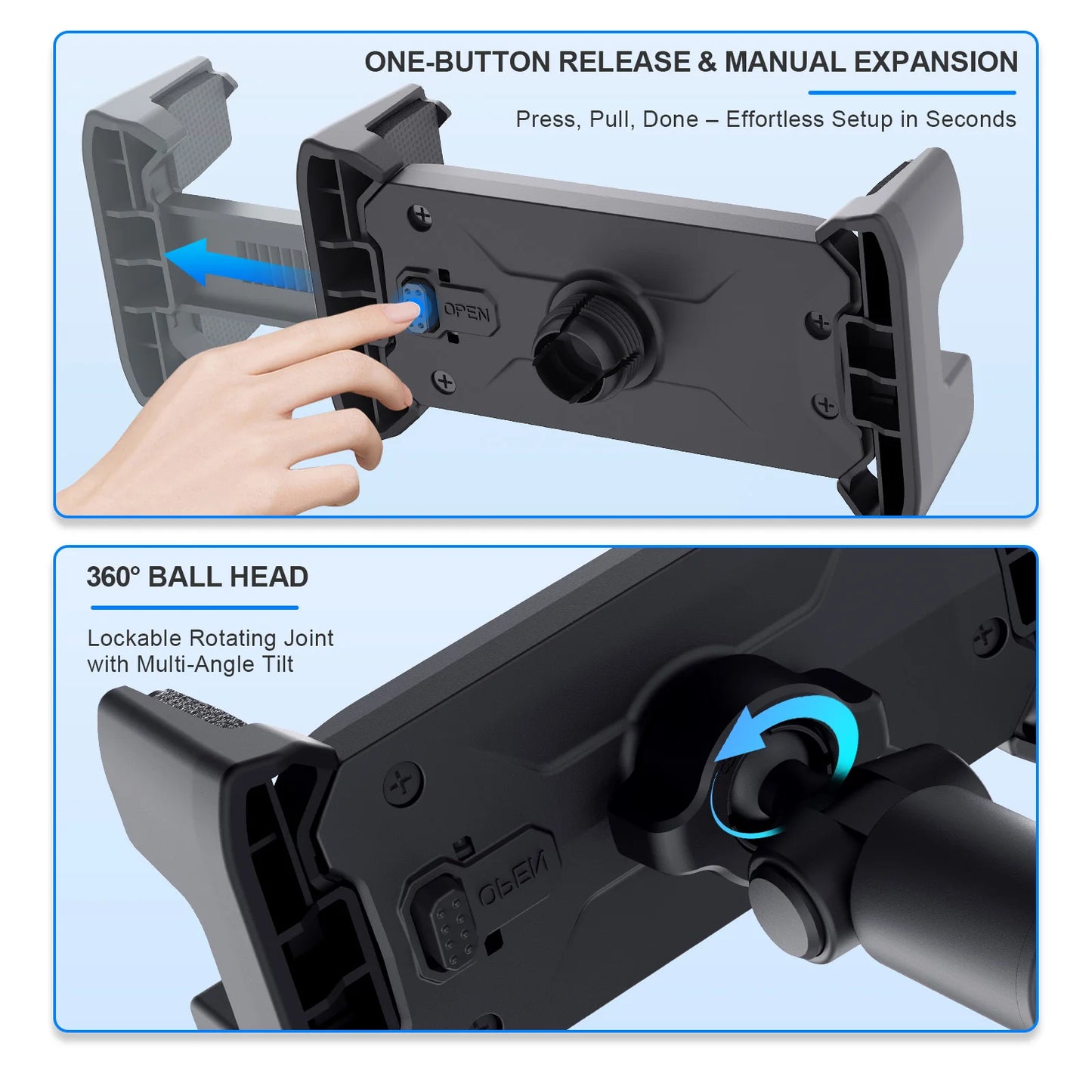 Adjustable Tripod Floor Tablet Stand
