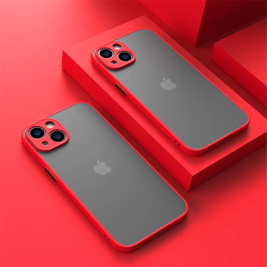Shockproof Armor Matte Case for iPhone 16 / 15 / 14 Plus / 13 / 12 / 11 Pro Max
