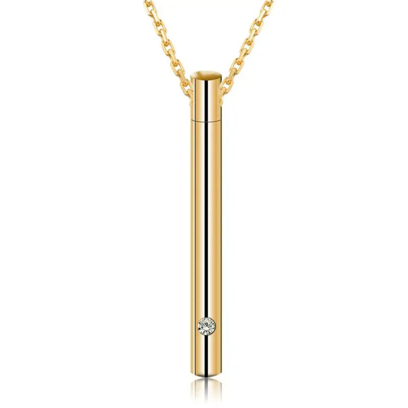 Stainless Steel Pet Memorial Cylinder Pendant