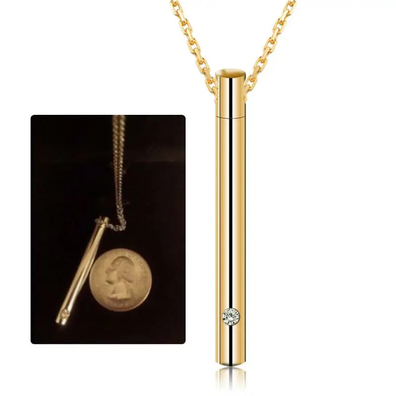 Stainless Steel Pet Memorial Cylinder Pendant
