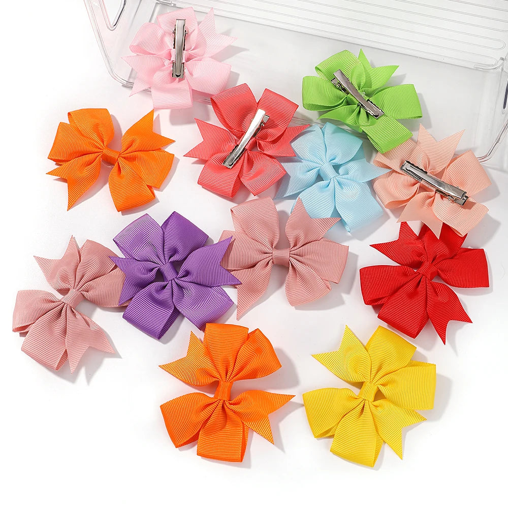 20/40PCS Candy Color Bow Hair Clip Set