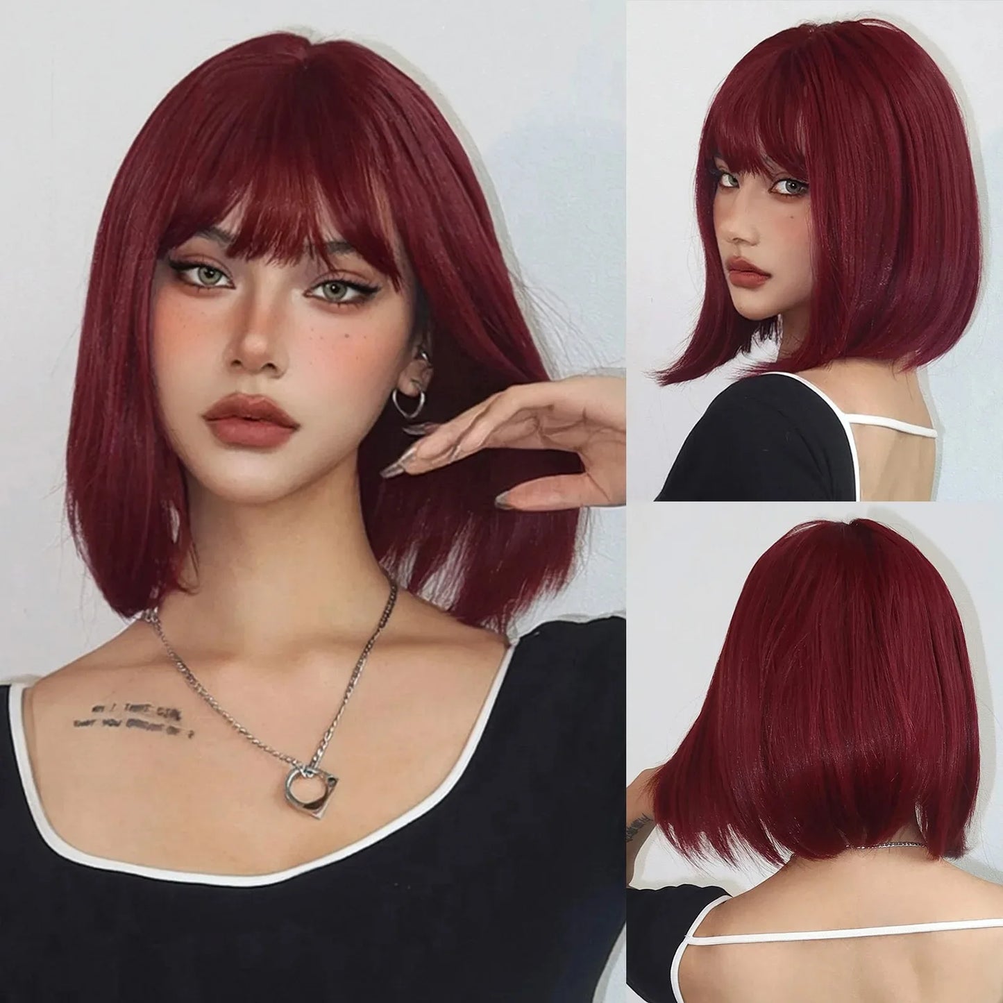 Short Straight Bob Wig for Women