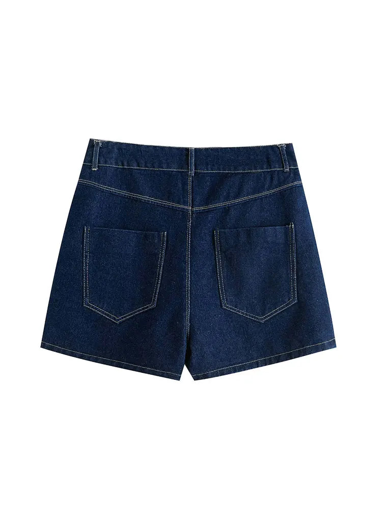 2025 Summer Women’s Casual Denim Set – Short Shirt Top & Mini Skirt Shorts 2-Piece Outfit