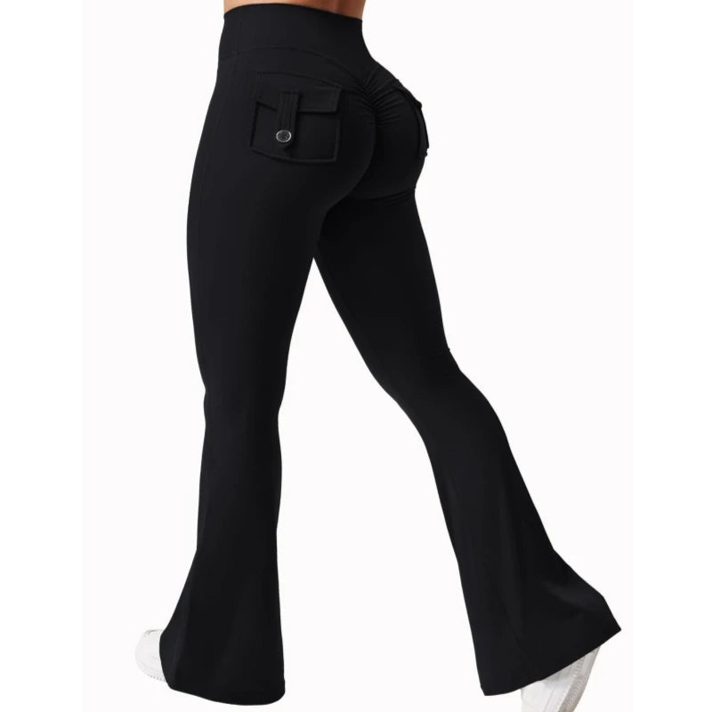 2025 New Arrival – Women’s Wide-Leg High-Stretch Yoga Leggings with Pockets