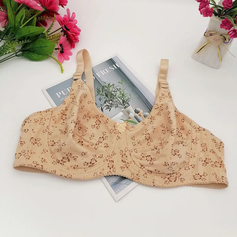 Plus Size Floral Push-Up Bra
