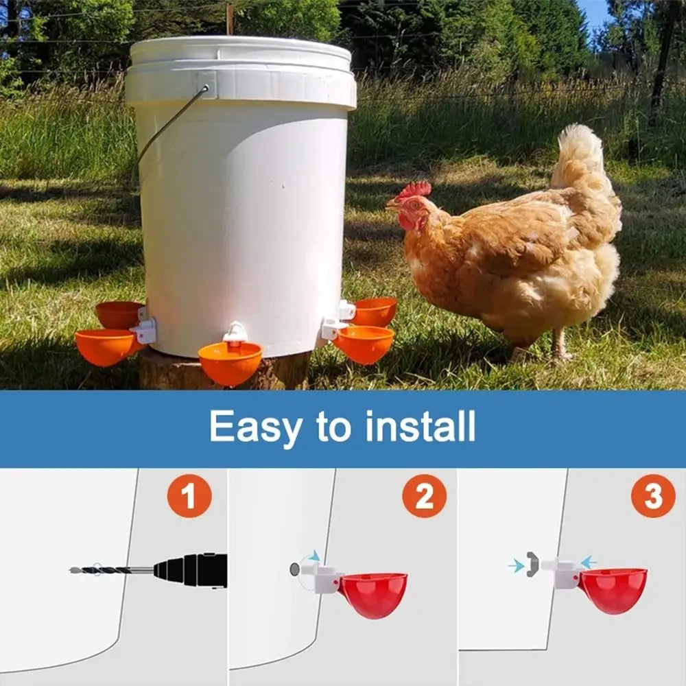 4PCS Automatic Chicken Water Feeder Kit