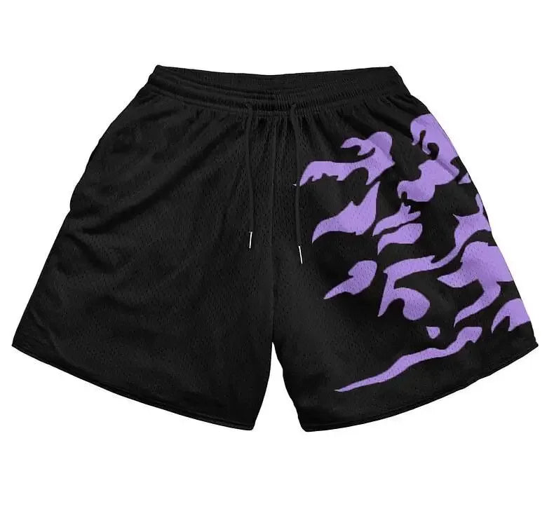 Anime 3D Print Mesh Shorts