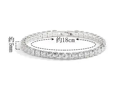 Solid 18K/14K Gold Moissanite Tennis Bracelet for Women